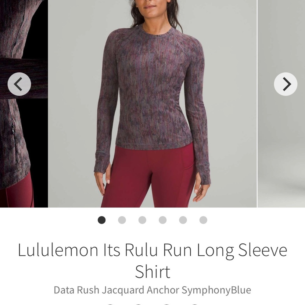 ISO: Lululemon It’s Rulu Long Sleeve Data Rush Jacquard